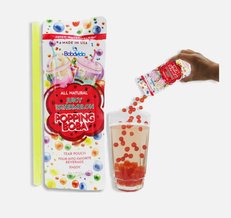 Popping Boba Drink Pouch with Straw- 2 Flavors!