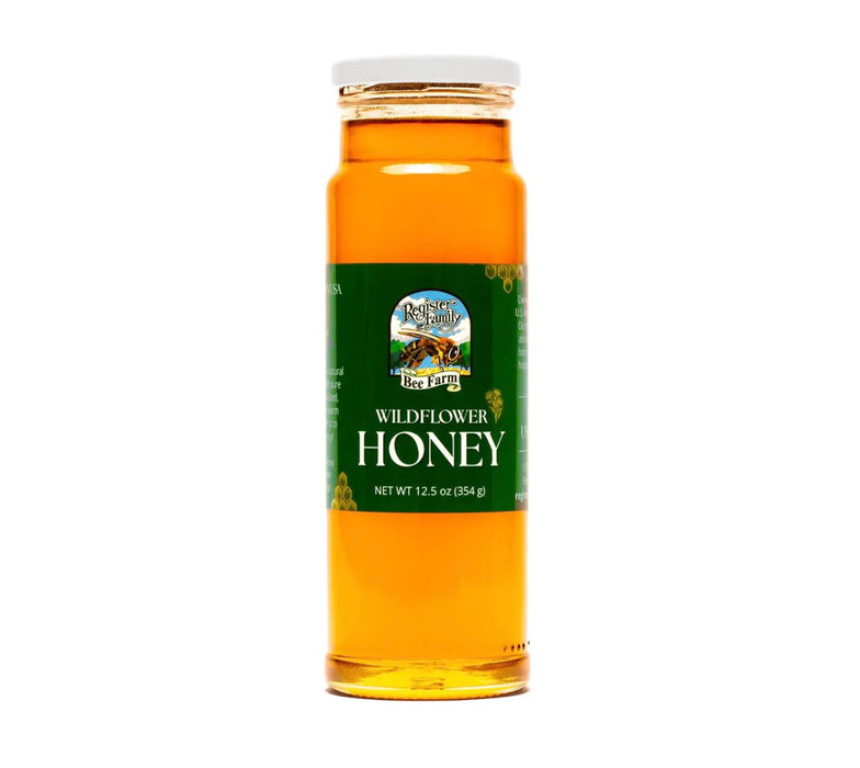Wildflower Honey in a 12.5oz Glass Bottle