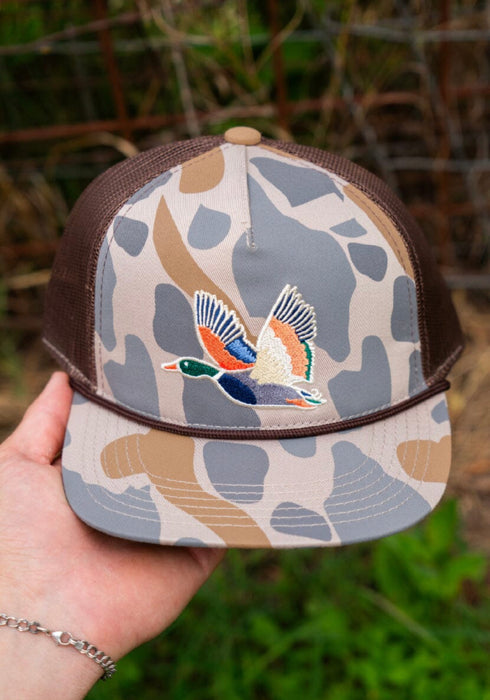 YOUTH Retro Camo Duck Hat by Burlebo