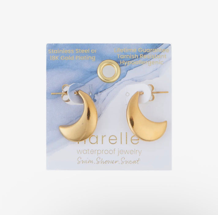 Narelle Waterproof Pointed Waterdrop Earrings - Gold