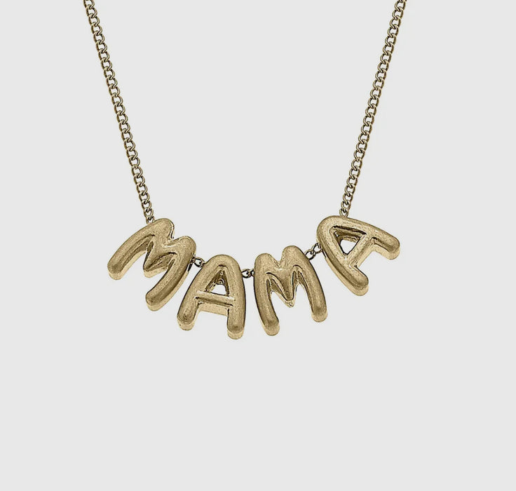 Mama Bubble Letter Necklace