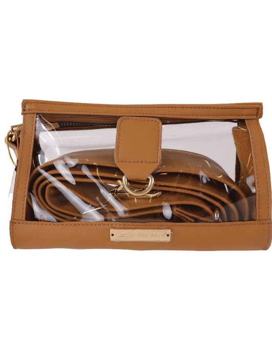 Chai Leather & Clear Clutch by Simply Southern