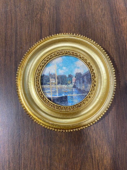 Resin Mini Framed Art Magnet, Gold Finish, 12 Styles