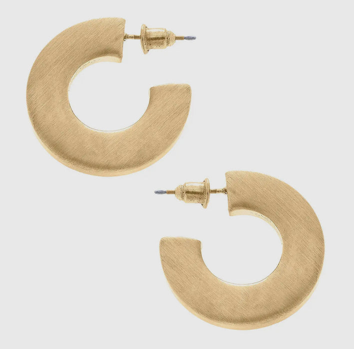 Cali Large Flat Hoop Earrings - 2 Colors!
