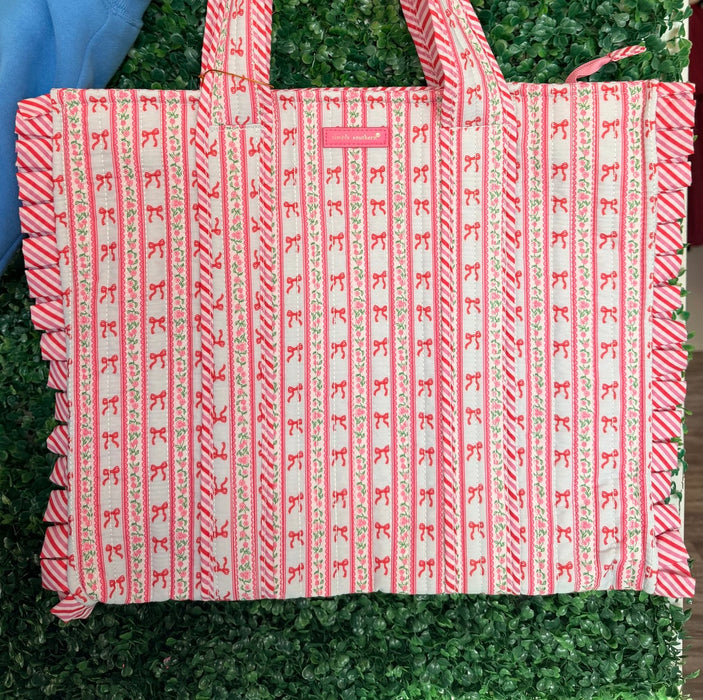 Quilted Tote by Simply Southern.  Pink Bows or Black Bows