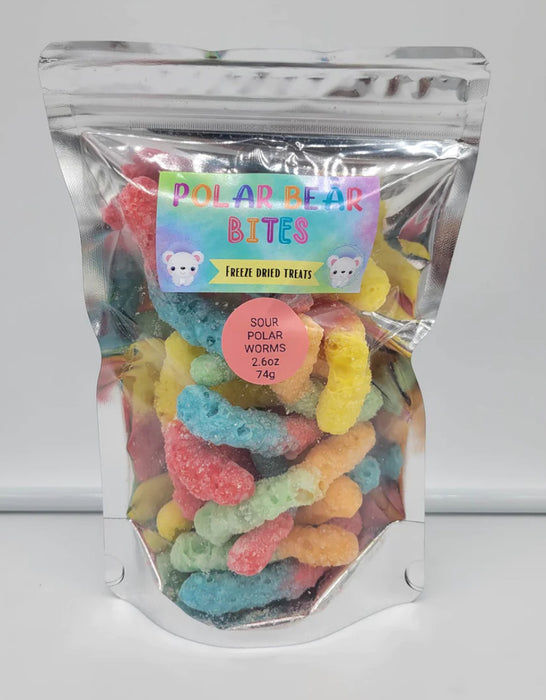 Freeze Dried Candy Sour Gummi Worms - 2 Sizes!