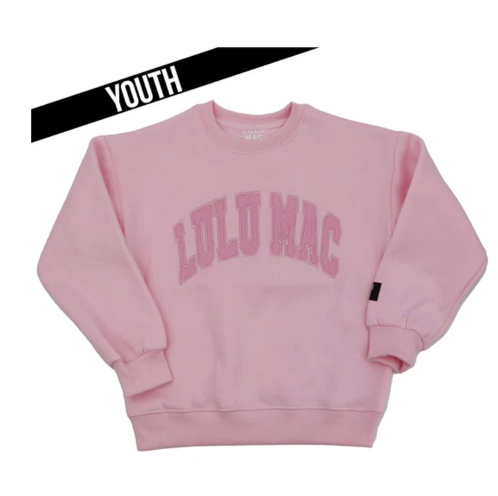 YOUTH Lulu Mac Sweatshirt Light Pink with Light Pink Embroidery