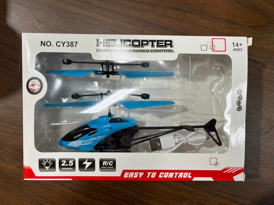 Self-Flying, Hand Motioned Helicopter- Available in Blue and Red!
