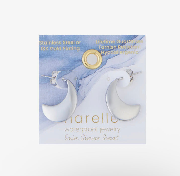Narelle Waterproof Pointed Waterdrop Earrings - Silver