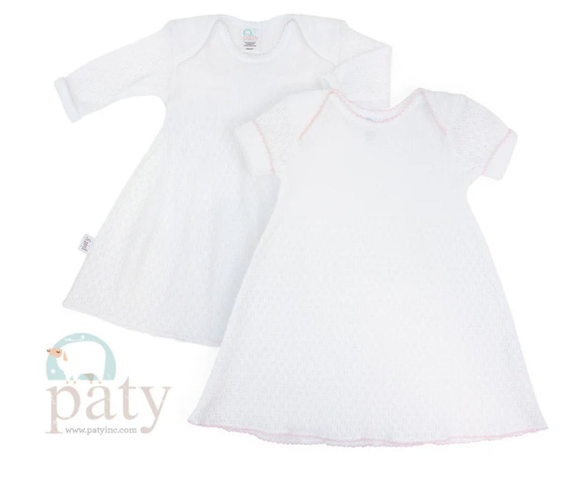 Short Sleeve Overlap Shoulder Dress (3M-12M) *Personalization Can Be Added for an Additional $10!*