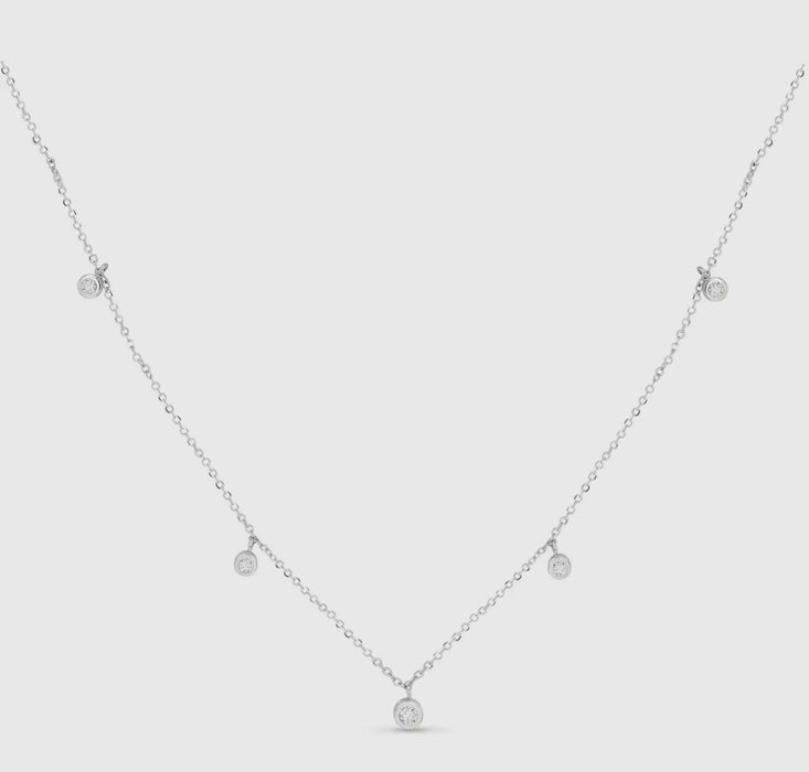 Silver Station CZ Necklace