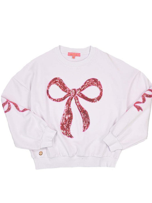 Bow Sequin Sweatshirt (REG/PLUS)