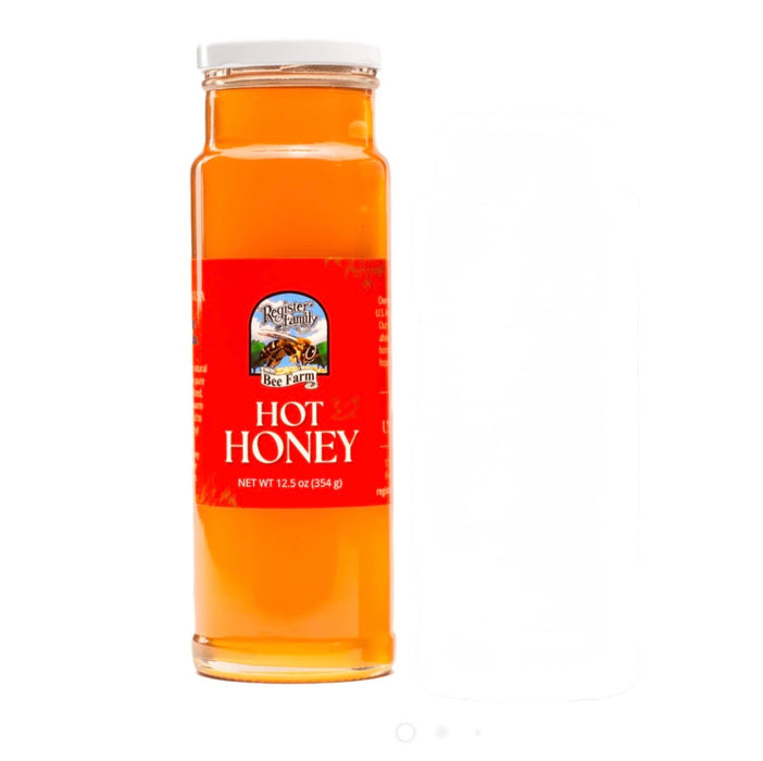 Hot Honey in a 12.5oz Glass Bottle or 12oz Squeeze Bottle