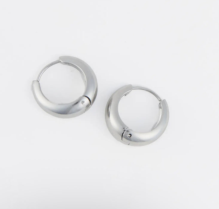 Narelle Waterproof Teardrop Hoop Earring - Silver