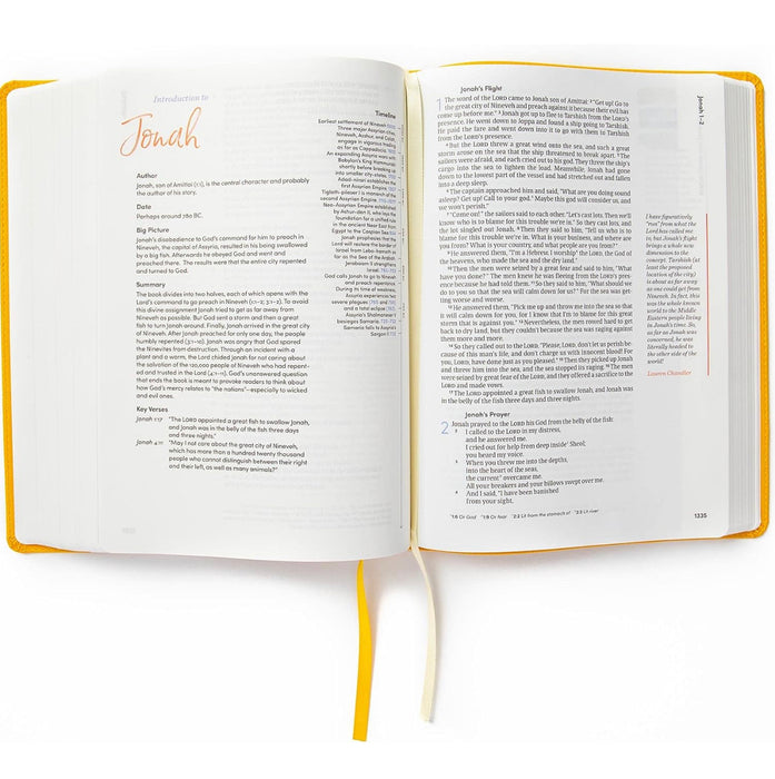 CSB Lifeway Women's Bible - Marigold LeatherTouch Christian Standard Bible
