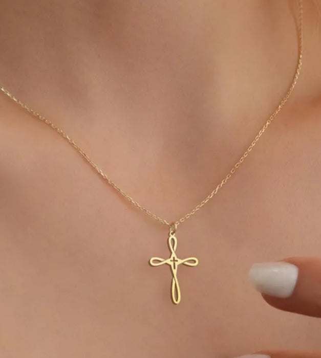The “Rooted in Grace” Cross Necklace ✨