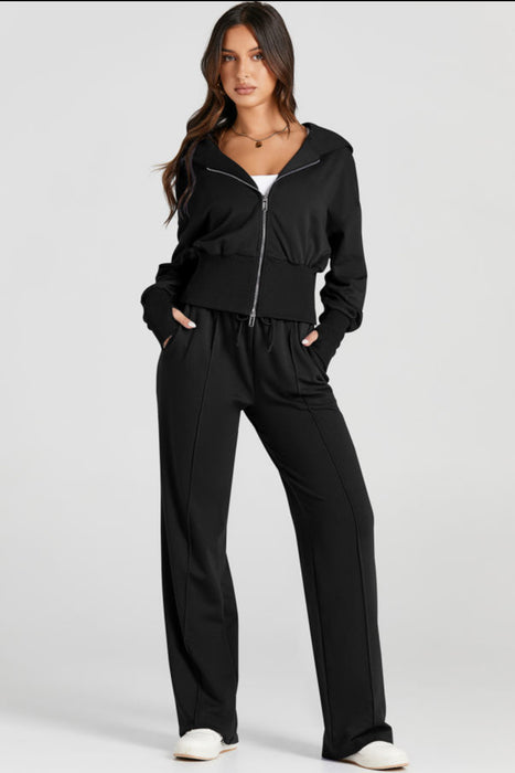 Everyday Ease 2 Piece  Hooded Set.  Available in Grey & Black (S-2XL)