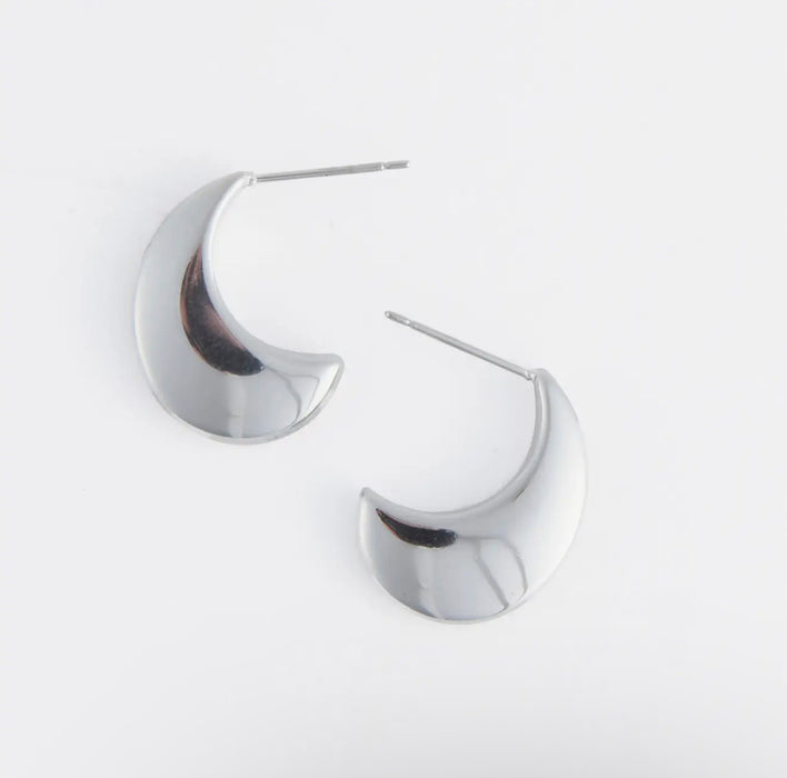 Narelle Waterproof Pointed Waterdrop Earrings - Silver