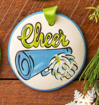 Cheerleader Ornament.  Can be personalized with names, dates & more!