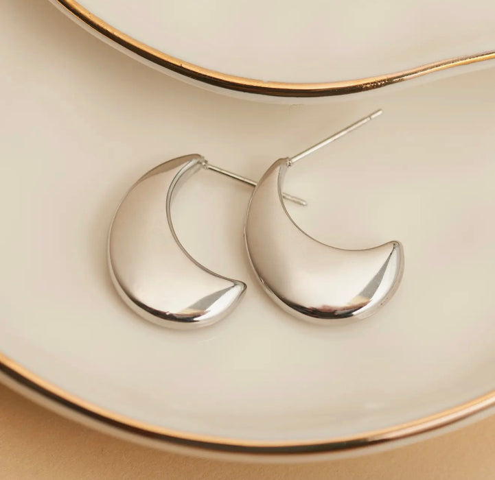 Narelle Waterproof Pointed Waterdrop Earrings - Silver