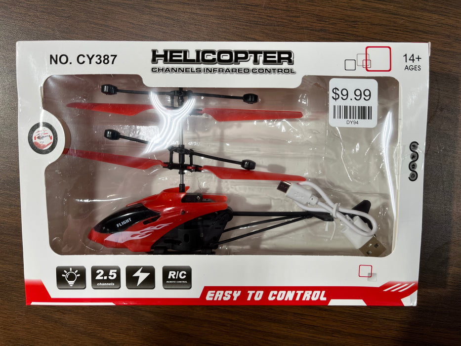 Self-Flying, Hand Motioned Helicopter- Available in Blue and Red!