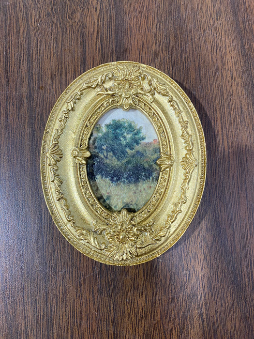 Resin Mini Framed Art Magnet, Gold Finish, 12 Styles