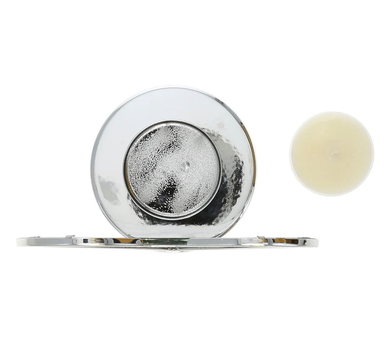 Heaven In Our Home - 5" Glass Heart Tea Light Holder