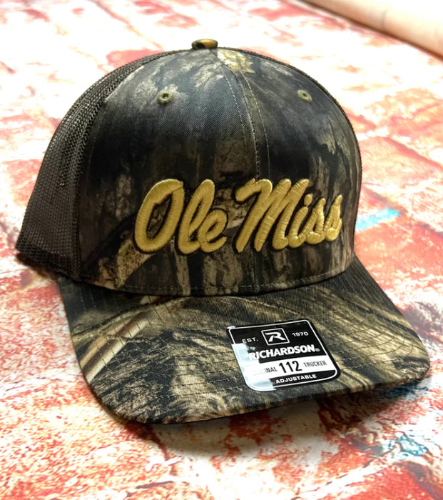 Script Ole Miss Puff Camouflage Hat - 2 Styles