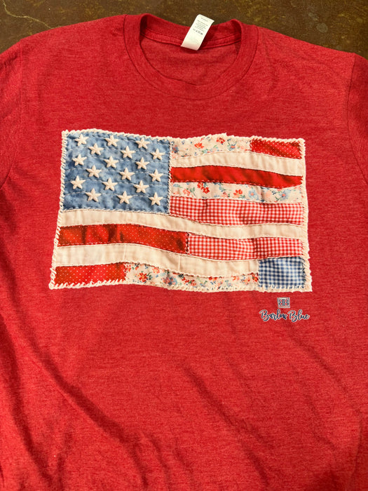 Quilt Look American Flag Tee. $15 Doorbuster Deal for our 25th Anniversary Sale June 6, 7 & 8!