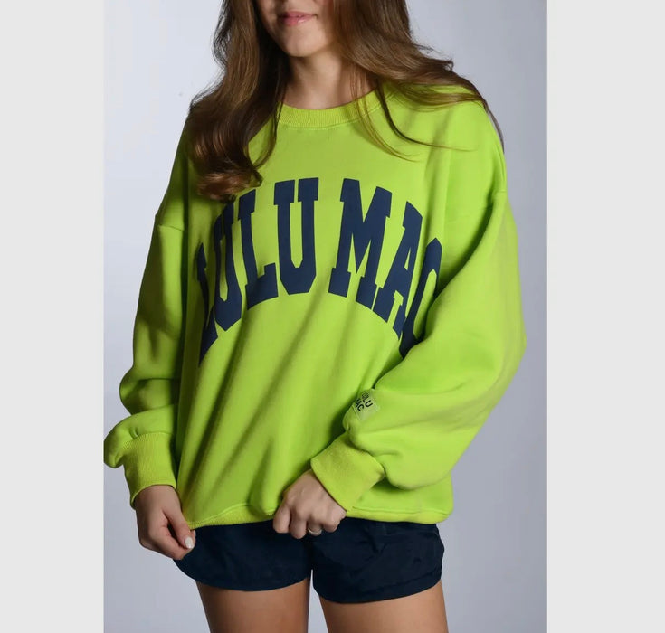 Lulu Mac Chartreuse with Navy Sweatshirt Design **NEW RELEASE PREORDER**