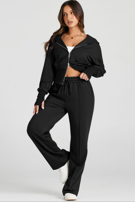 Everyday Ease 2 Piece  Hooded Set.  Available in Grey & Black (S-2XL)