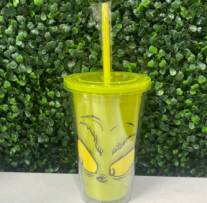Acrylic Tumblers with Straw.  Elf, Grinch & Pokemon themed.