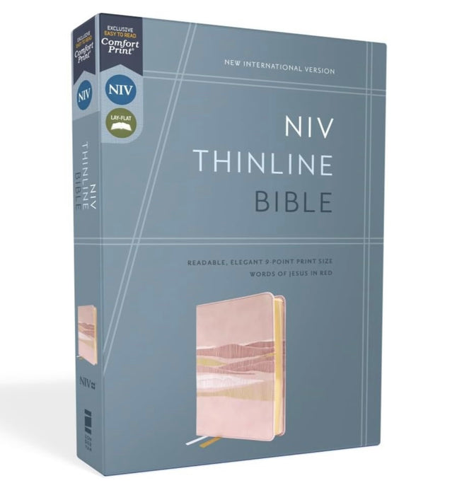 NIV Thinline Bible - Pink LeatherSoft; Comfort Print