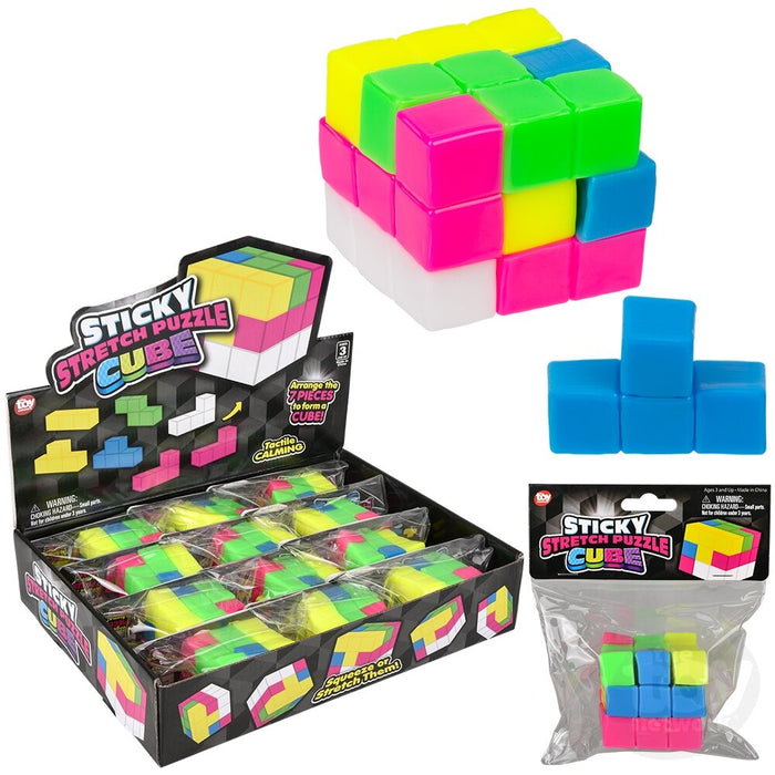 2.5" Sticky Stretch Puzzle Cube