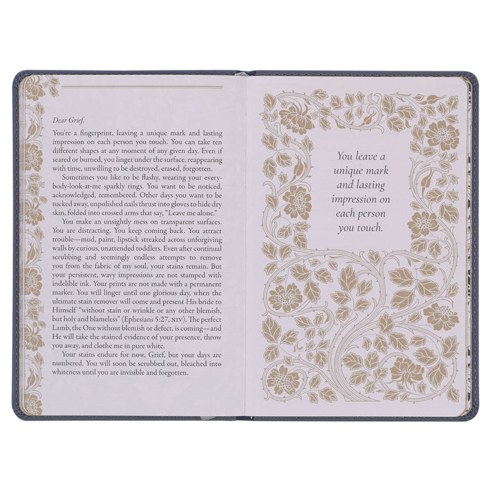 Letters to Grief Gray Faux Leather Gift Book