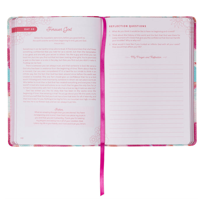 Moments with God for Teen Girls Pink Floral Gift Book