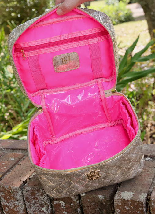 Hampton Train Case Champagne Pop by Caroline Hill