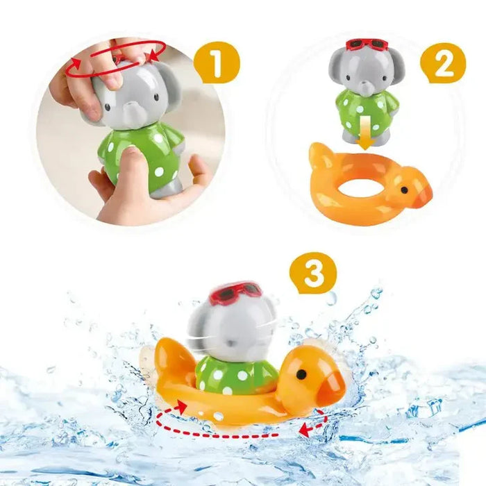 Spin Splash & Swim Elephant Color-Changing Spinning Float Bath Toy