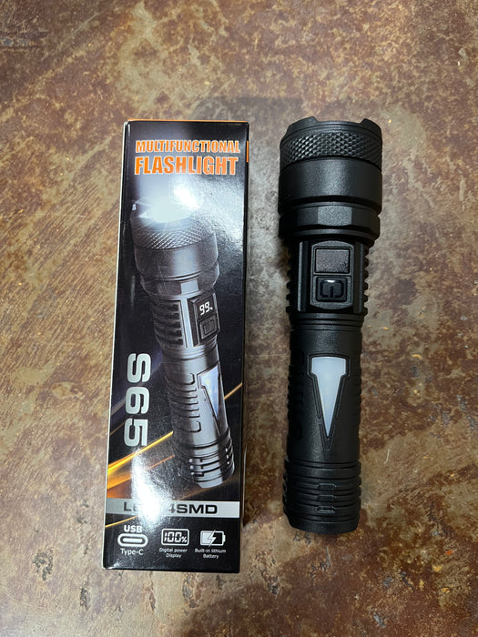 S65 Black Multifunctional USB Flashlight