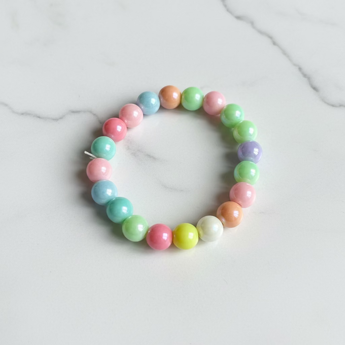 "Color Burst Bracelet" -Kid's Colorful Beaded Bracelet. 2 Sizes Available