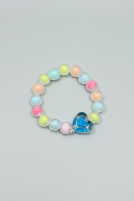 Kids Polished Heart Sugar Cloud Beaded Bracelet