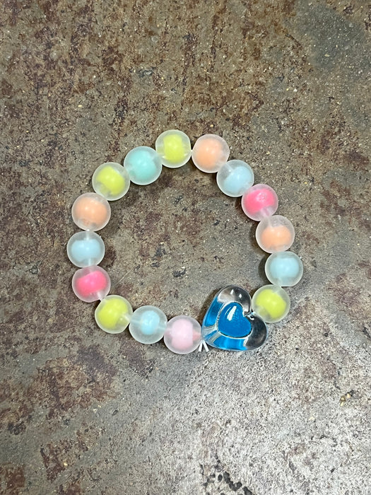 Kids Polished Heart Sugar Cloud Beaded Bracelet