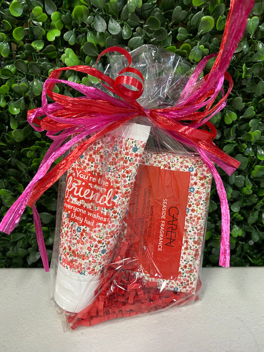 "You're The Friend Everyone Wishes They Had" Caren Seaside Gift Set.  Optional Free Delivery on Valentine's Day