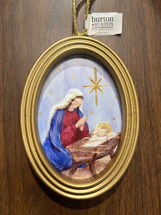 Gold Framed Christmas Ornaments- 2 Styles Available!