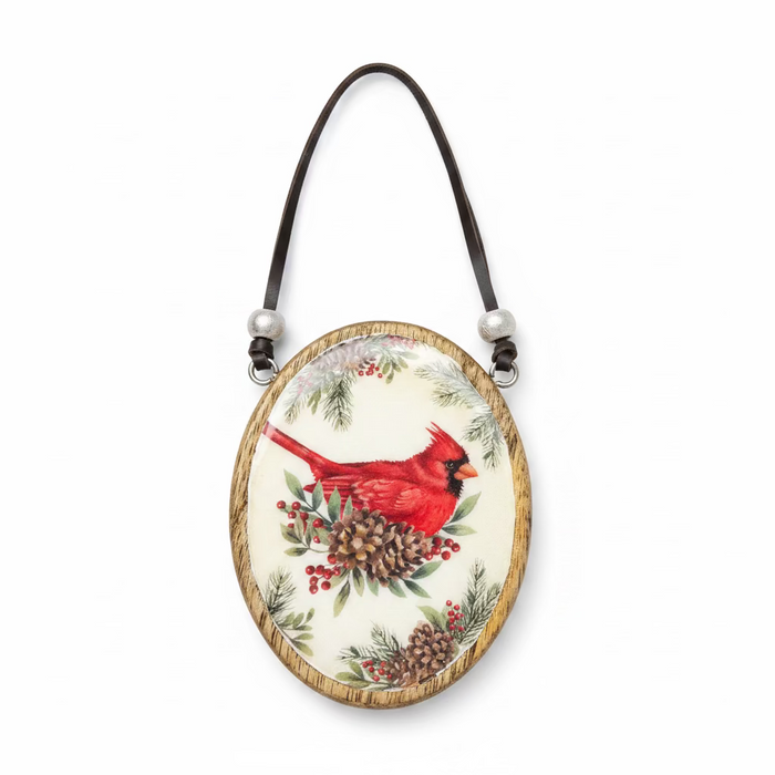 Mango Wood Cardinal Ornament- 3 Styles!