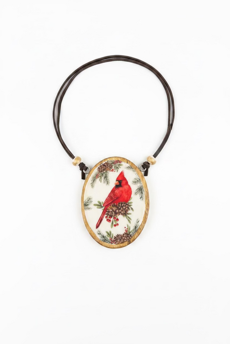 Mango Wood Cardinal Ornament- 3 Styles!