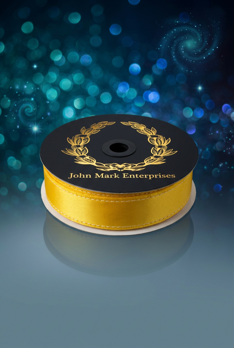 Paper Felt Yellow John Mark Ribbon: 1in wide x 10yd