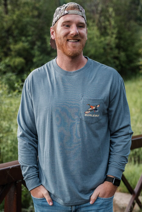 Suns Up Birds Down Burlebo Men’s Long Sleeve Tee