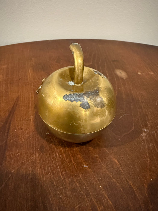 Vintage Brass Apple Trinket Holder – Jewelry or Keepsake Hinged Box