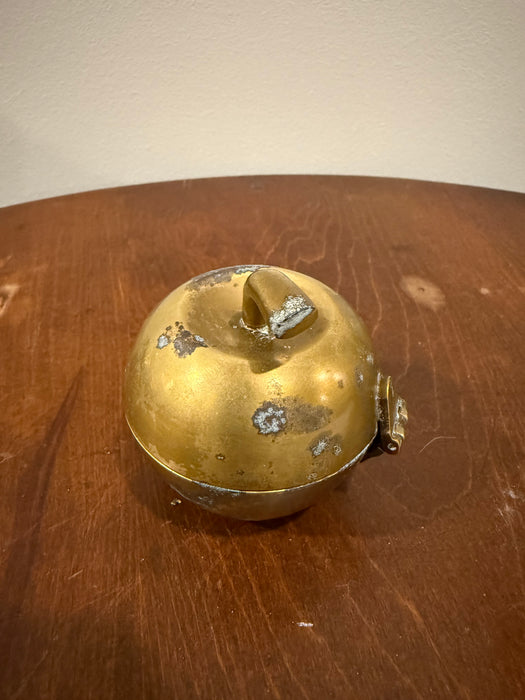 Vintage Brass Apple Trinket Holder – Jewelry or Keepsake Hinged Box